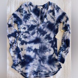 NWT PJ Salvage • Long Sleeve Top • Blue Tide • Size Small